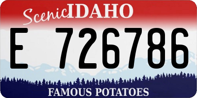 ID license plate E726786