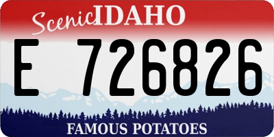 ID license plate E726826