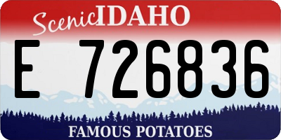 ID license plate E726836