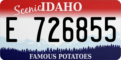 ID license plate E726855