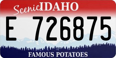 ID license plate E726875