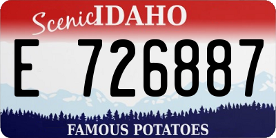 ID license plate E726887