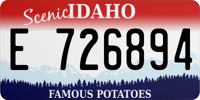 ID license plate E726894