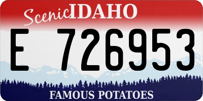 ID license plate E726953