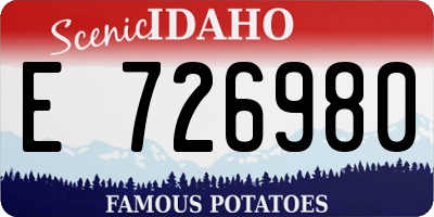 ID license plate E726980