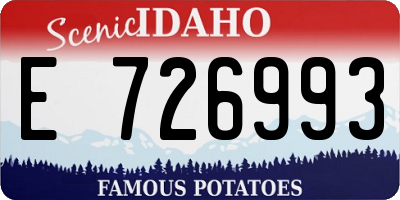 ID license plate E726993