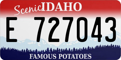 ID license plate E727043
