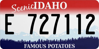 ID license plate E727112