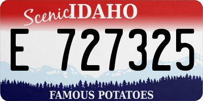 ID license plate E727325