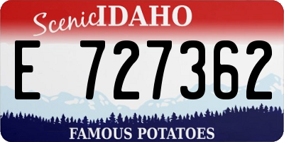ID license plate E727362