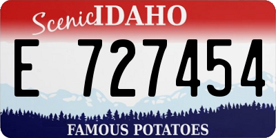 ID license plate E727454