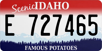 ID license plate E727465
