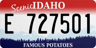 ID license plate E727501