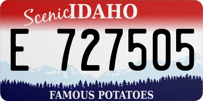 ID license plate E727505