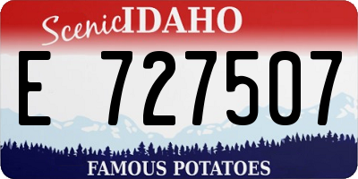 ID license plate E727507