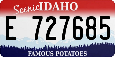 ID license plate E727685