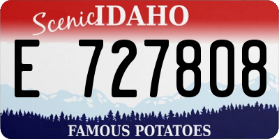 ID license plate E727808