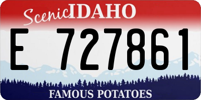 ID license plate E727861