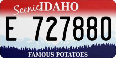 ID license plate E727880