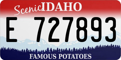 ID license plate E727893