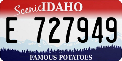 ID license plate E727949