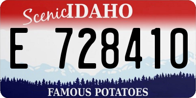 ID license plate E728410
