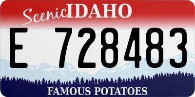 ID license plate E728483