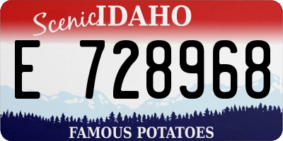 ID license plate E728968