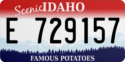 ID license plate E729157