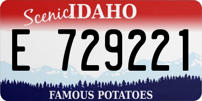 ID license plate E729221