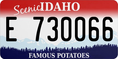 ID license plate E730066