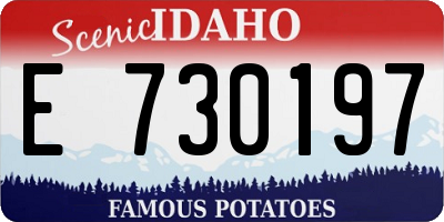 ID license plate E730197