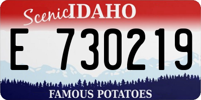ID license plate E730219