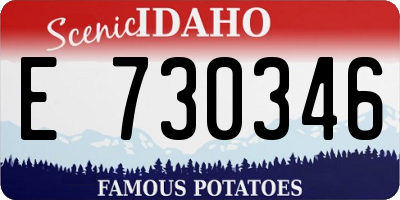 ID license plate E730346