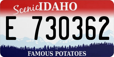 ID license plate E730362