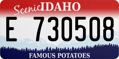 ID license plate E730508