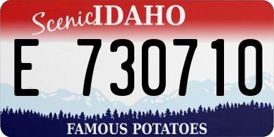 ID license plate E730710