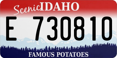 ID license plate E730810