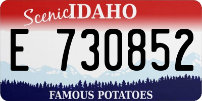 ID license plate E730852