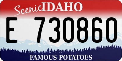 ID license plate E730860