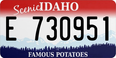 ID license plate E730951