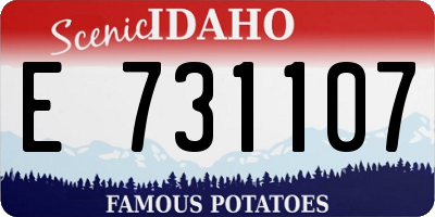 ID license plate E731107