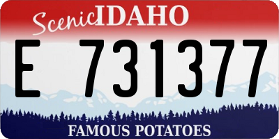 ID license plate E731377