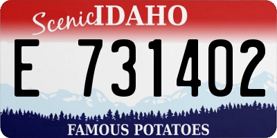 ID license plate E731402