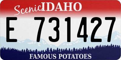 ID license plate E731427