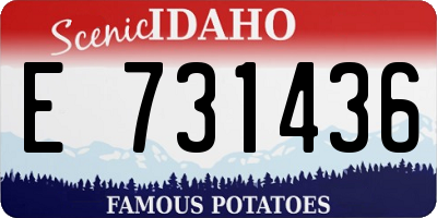 ID license plate E731436
