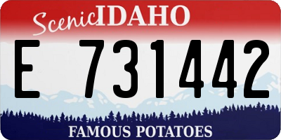 ID license plate E731442