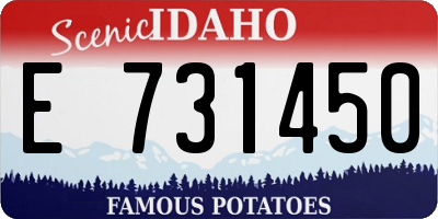 ID license plate E731450