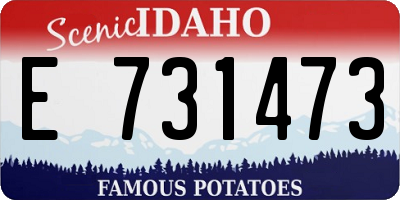 ID license plate E731473