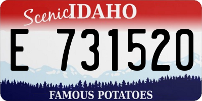 ID license plate E731520